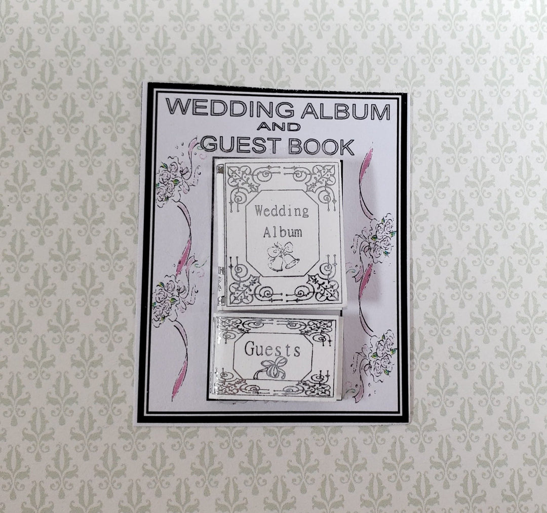 Dollhouse Wedding Album & Guest Book 1:12 Scale Miniatures (blank inside) - Miniature Crush