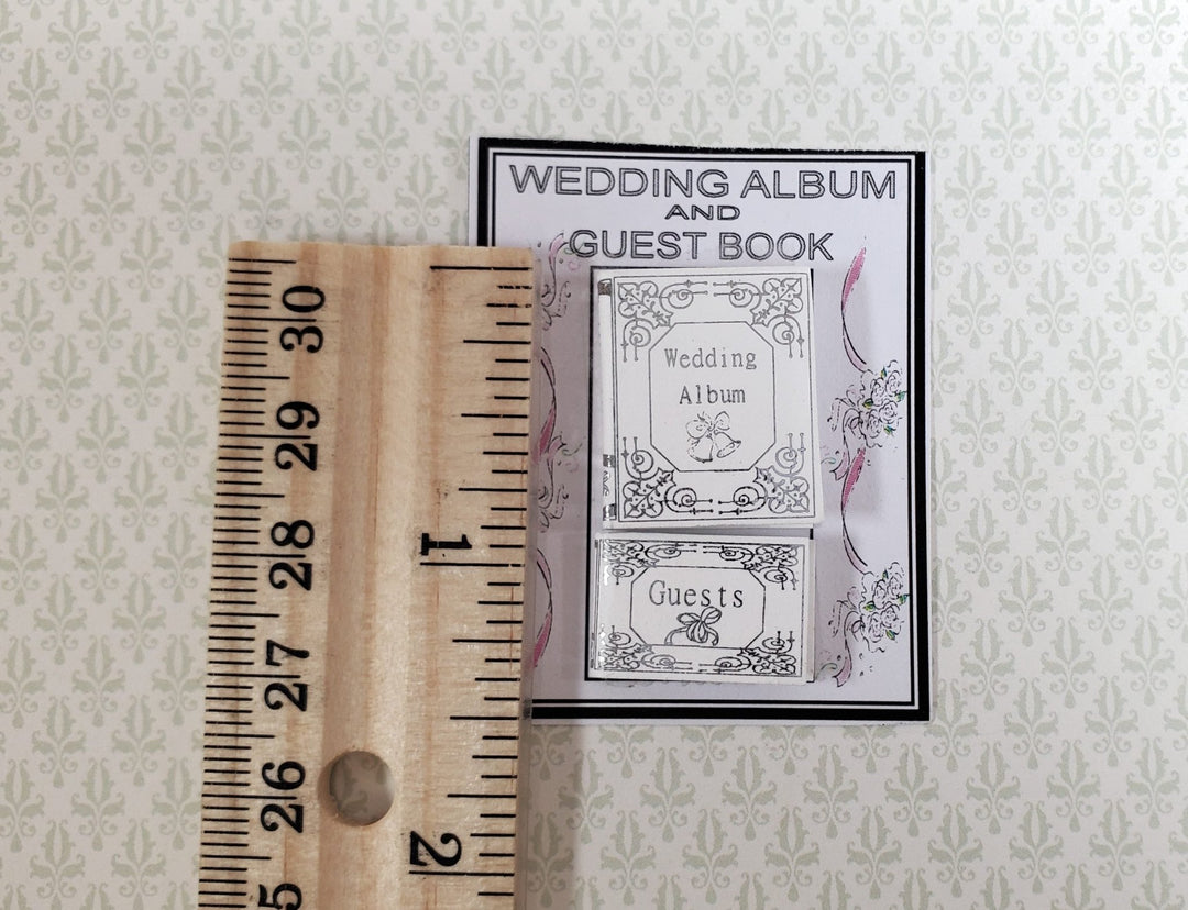Dollhouse Wedding Album & Guest Book 1:12 Scale Miniatures (blank inside) - Miniature Crush