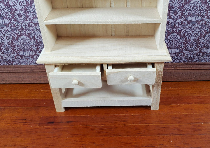 Dollhouse Welsh Kitchen Cabinet Cupboard Unpainted Wood 1:12 Scale Furniture - Miniature Crush