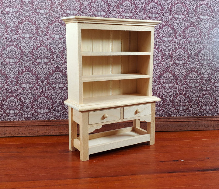 Dollhouse Welsh Kitchen Cabinet Cupboard Unpainted Wood 1:12 Scale Furniture - Miniature Crush