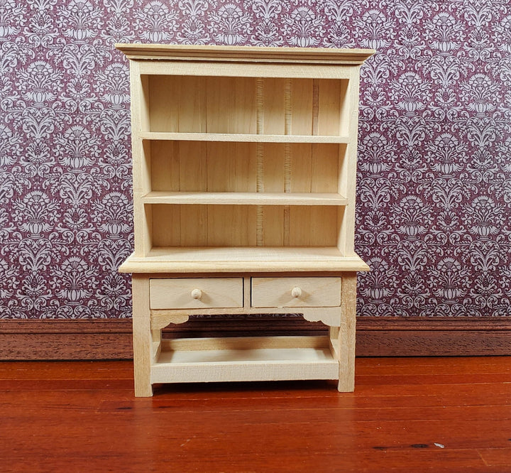 Dollhouse Welsh Kitchen Cabinet Cupboard Unpainted Wood 1:12 Scale Furniture - Miniature Crush