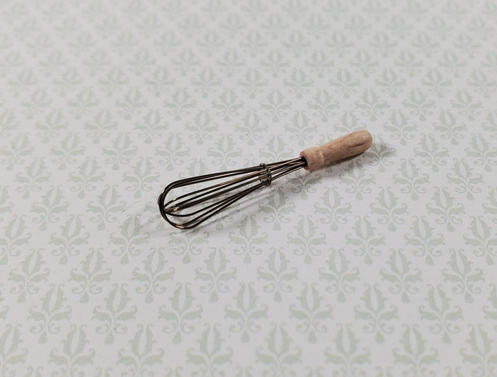 Dollhouse Whisk Wood Handle Handmade 1:12 Scale Miniature Kitchen Utensil - Miniature Crush