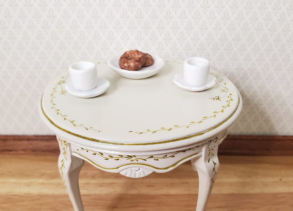 Dollhouse White Ceramic Cup Set of 2 1:12 Scale Miniature - MiniatureCrush