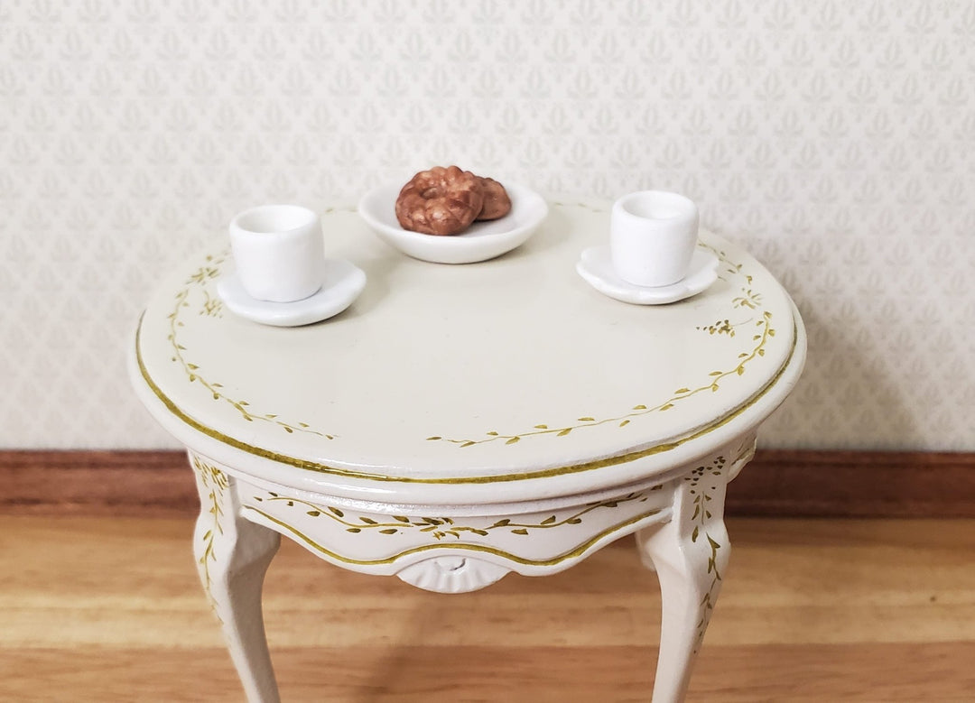 Dollhouse White Ceramic Cup Set of 2 1:12 Scale Miniature - MiniatureCrush