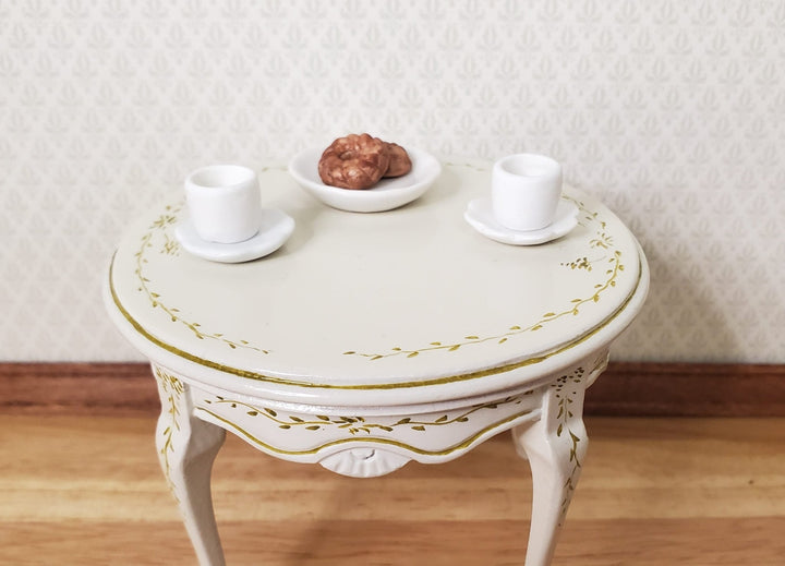 Dollhouse White Ceramic Cup Set of 2 1:12 Scale Miniature - MiniatureCrush