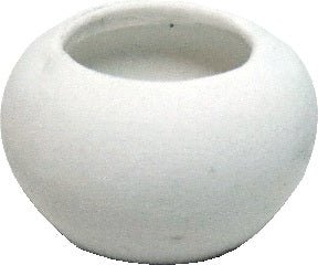 Dollhouse White Ceramic Flower Planter Pot Unglazed Round 1:12 Scale Miniature - MiniatureCrush
