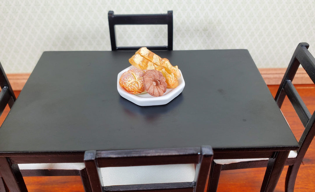 Dollhouse White Ceramic Platter Large 1:12 Scale Miniature Tray - MiniatureCrush