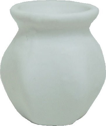 Dollhouse White Hexagonal Ceramic Vase Unglazed 1:12 Scale Miniature - MiniatureCrush
