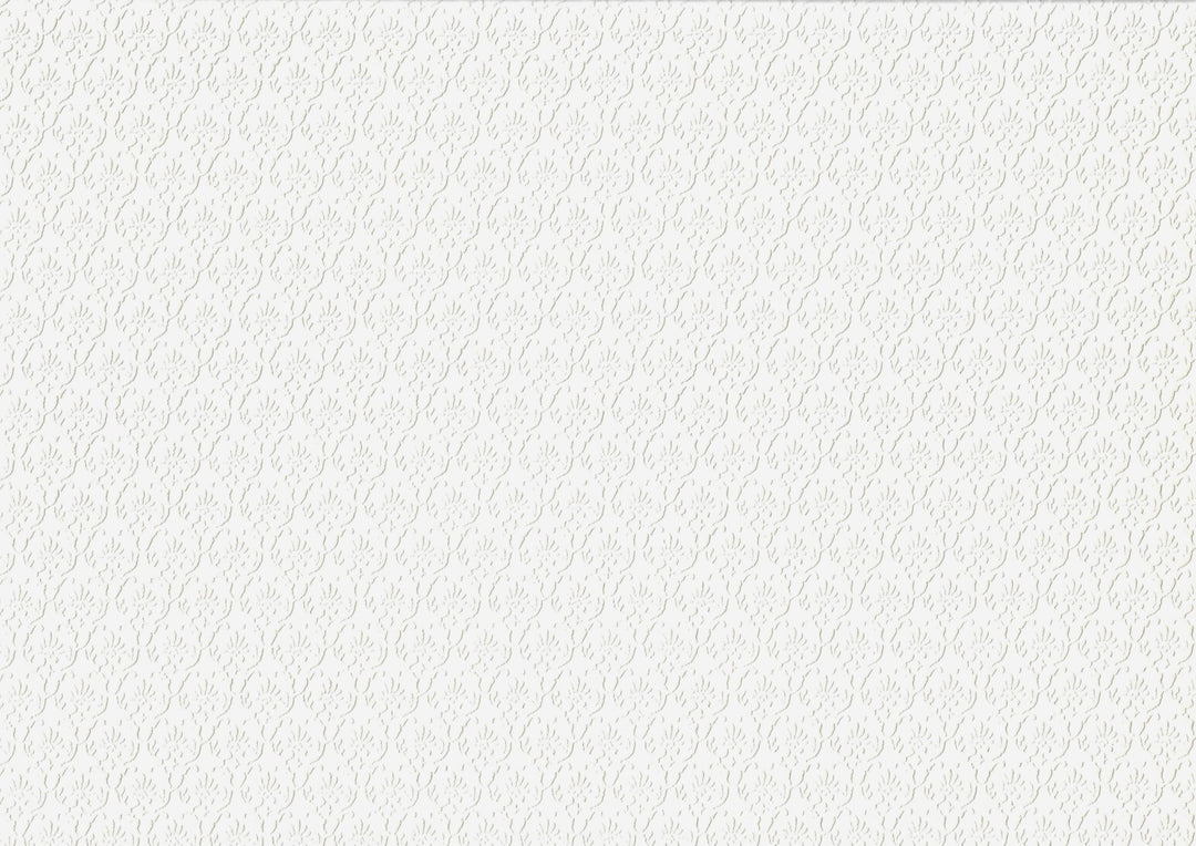 Dollhouse White on White Embossed Wallpaper x3 Sheets Art Nouveau 1:12 Scale - MiniatureCrush