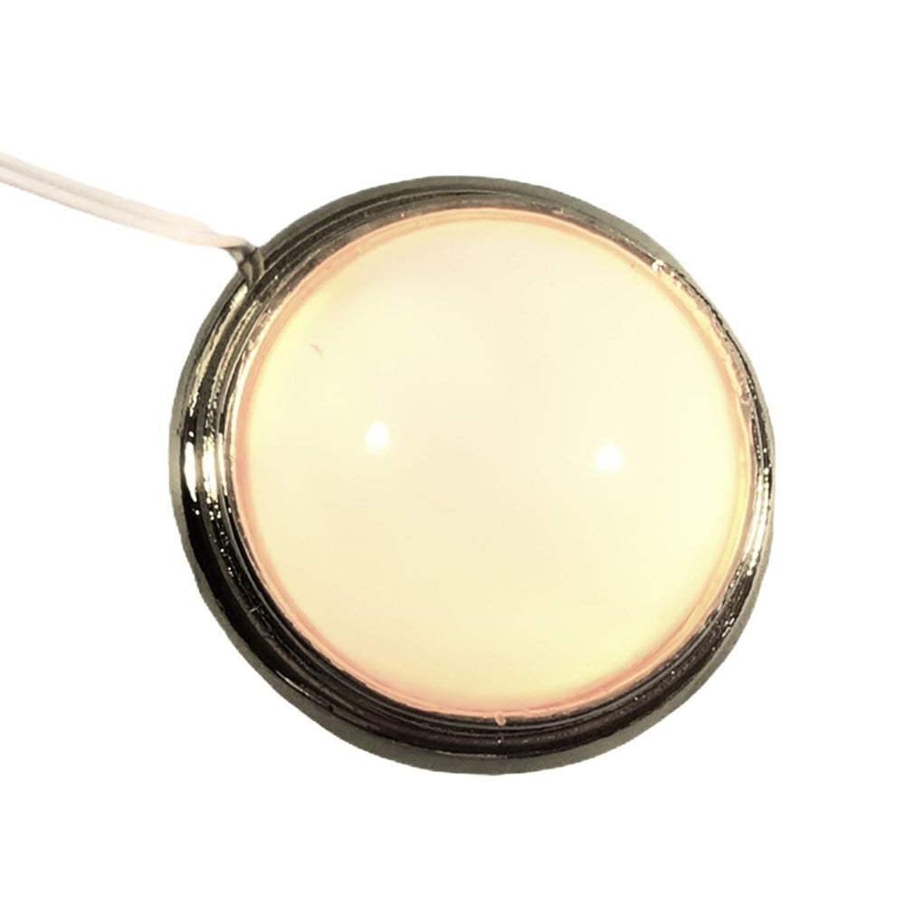 Dollhouse White Round Ceiling Light 1:12 Scale Miniature 12 Volt with Plug - Miniature Crush