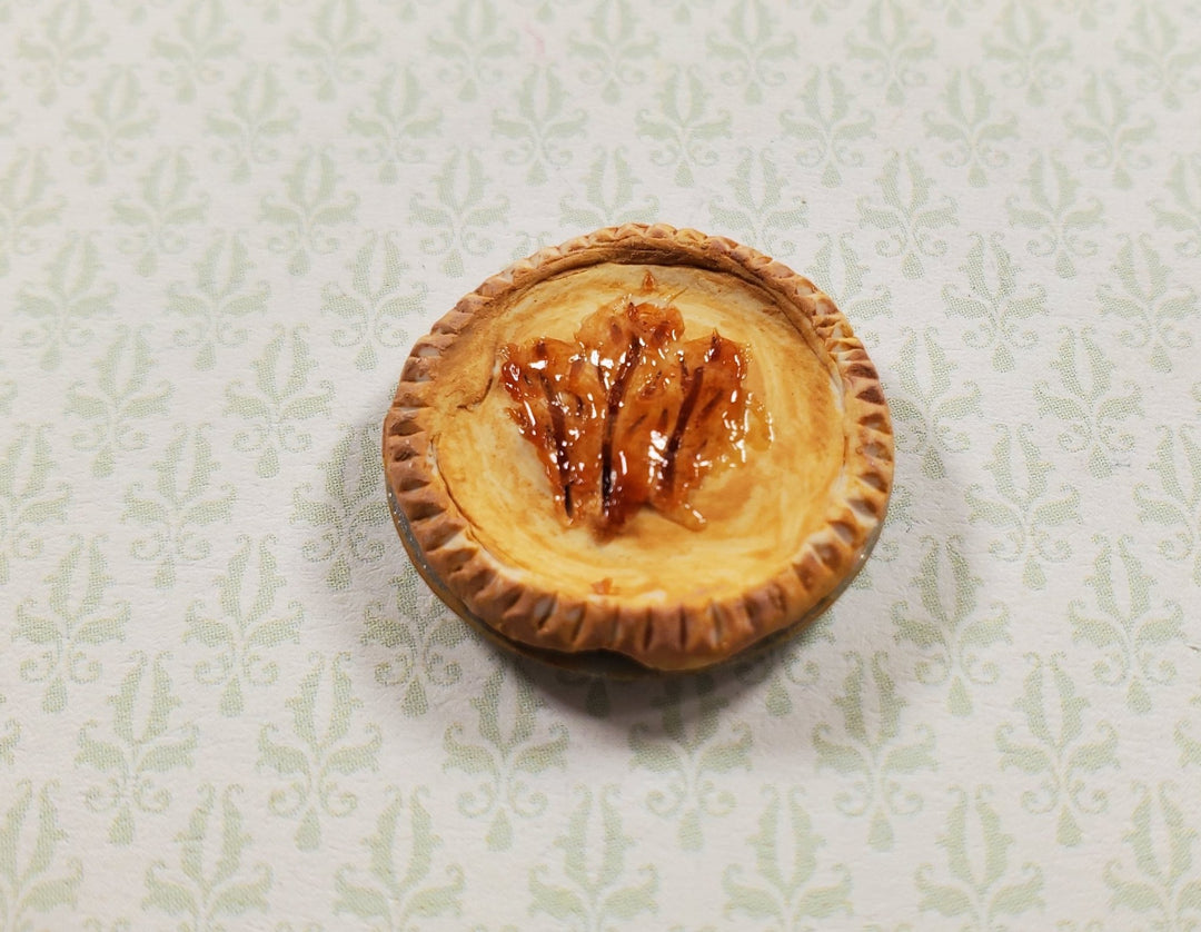 Dollhouse Whole Apple Pie in Tin 1:12 Scale Miniature Kitchen Food Bakery - MiniatureCrush