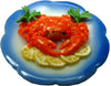 Dollhouse Whole Crab on a Scalloped Plate 1:12 Scale Miniature Food Kitchen