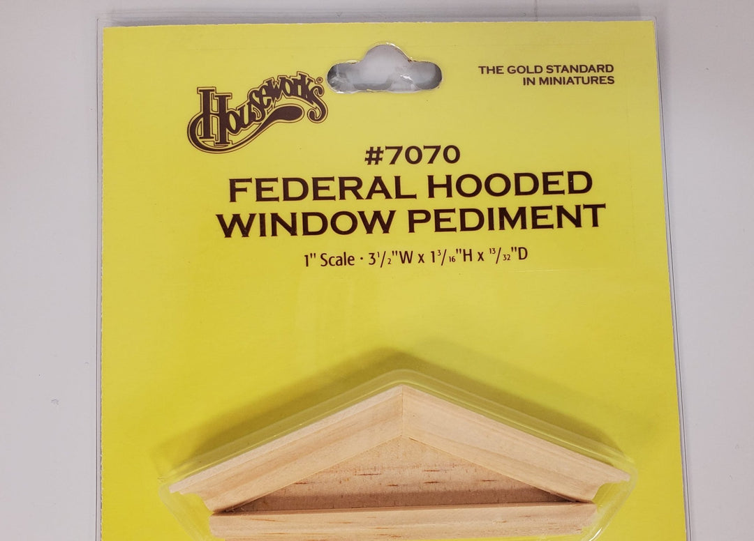 Dollhouse Window Pediment Federal Hooded Style Wood 1:12 Scale Houseworks #7070 - Miniature Crush