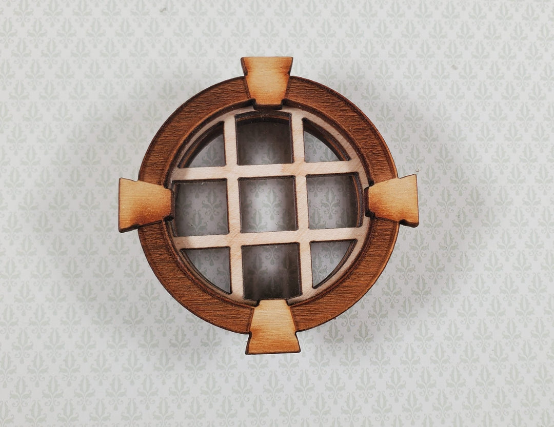 Dollhouse Window Round Port Hole Style Wood with Acrylic 1:12 Scale 2134K - Miniature Crush