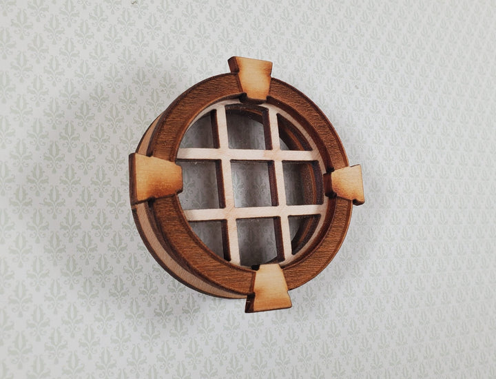 Dollhouse Window Round Port Hole Style Wood with Acrylic 1:12 Scale 2134K - Miniature Crush