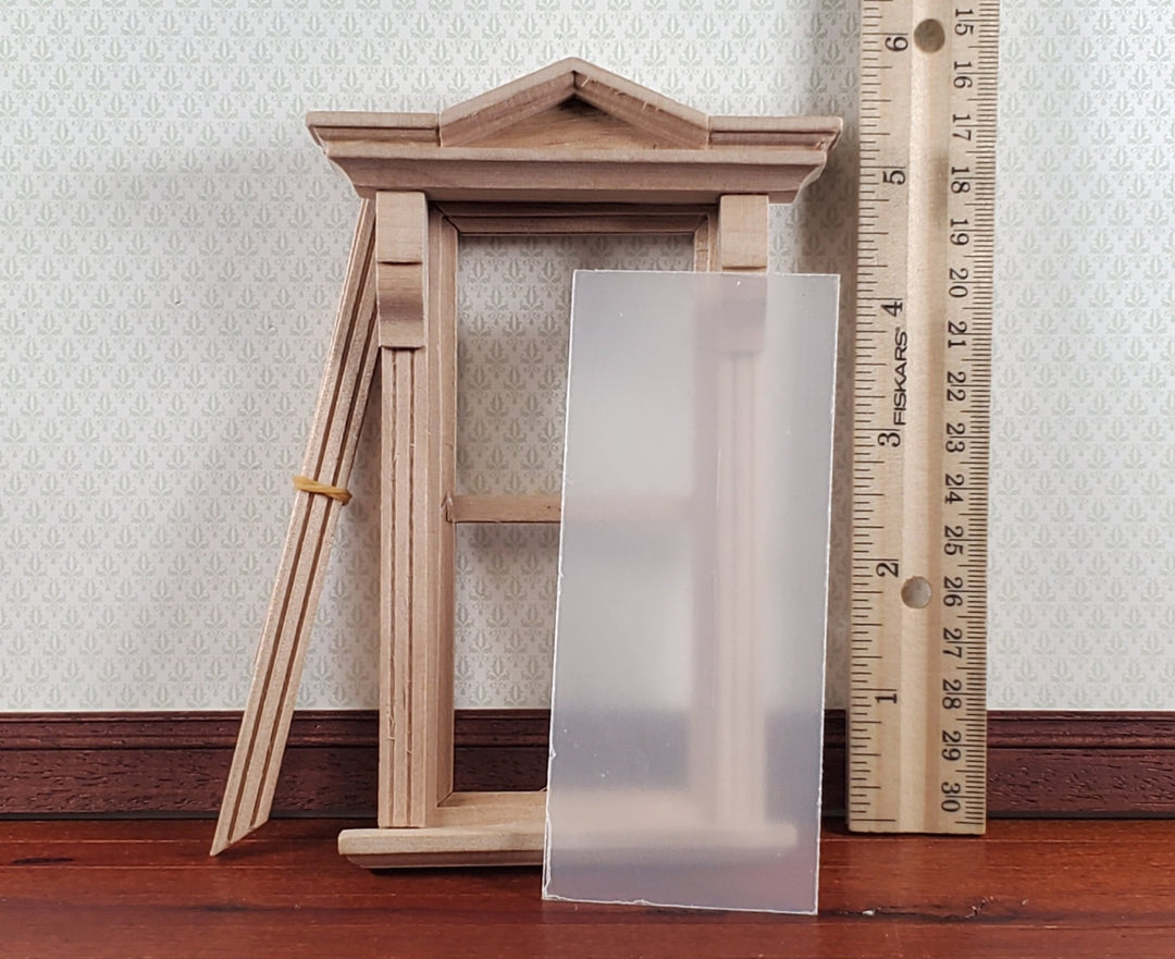 Dollhouse Window Victorian 1:12 Scale Miniature with Acrylic and Interior Trim - Miniature Crush