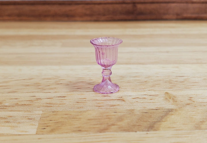 Dollhouse Wine Glass or Water Goblet Lavender 1:12 Miniature Dishes - MiniatureCrush