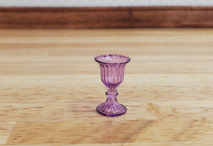 Dollhouse Wine Glass or Water Goblet Light Purple 1:12 Miniature Dishes - MiniatureCrush