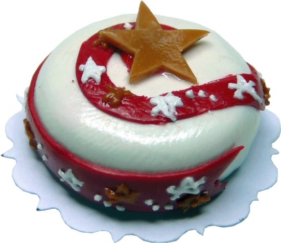 Dollhouse Wish Upon a Star Cake 1:12 Scale Miniature Dessert Food - MiniatureCrush
