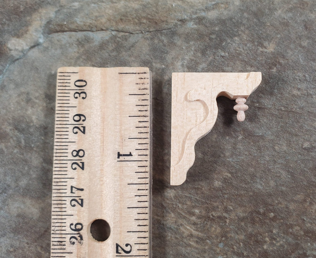 Dollhouse Wood Corbels or Brackets 1:12 Scale 1 1/4" Tall Set of 4 Houseworks - MiniatureCrush