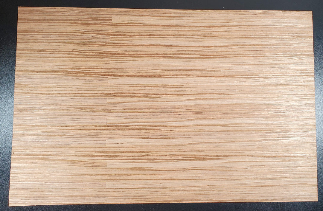 Dollhouse Wood Floor Weathered Oak Real Wood Peel & Stick 1:12 Scale 17" x 11" - MiniatureCrush