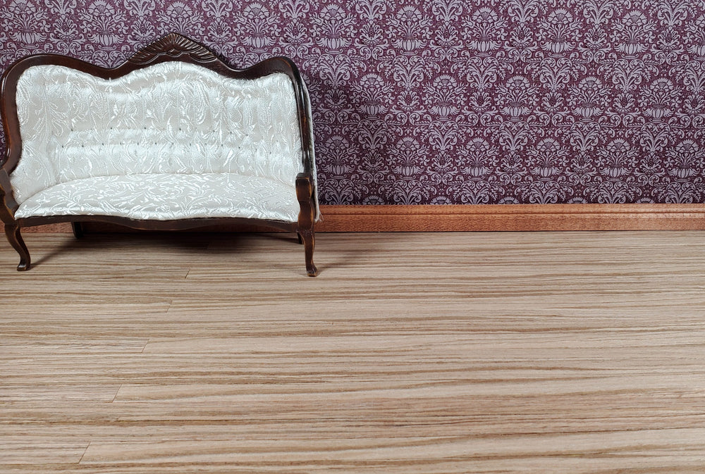 Dollhouse Wood Floor Weathered Oak Real Wood Peel & Stick 1:12 Scale 17" x 11" - MiniatureCrush