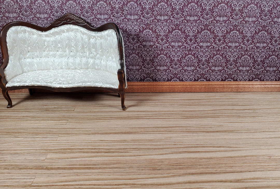 Dollhouse Wood Floor Weathered Oak Real Wood Peel & Stick 1:12 Scale 17" x 11" - MiniatureCrush