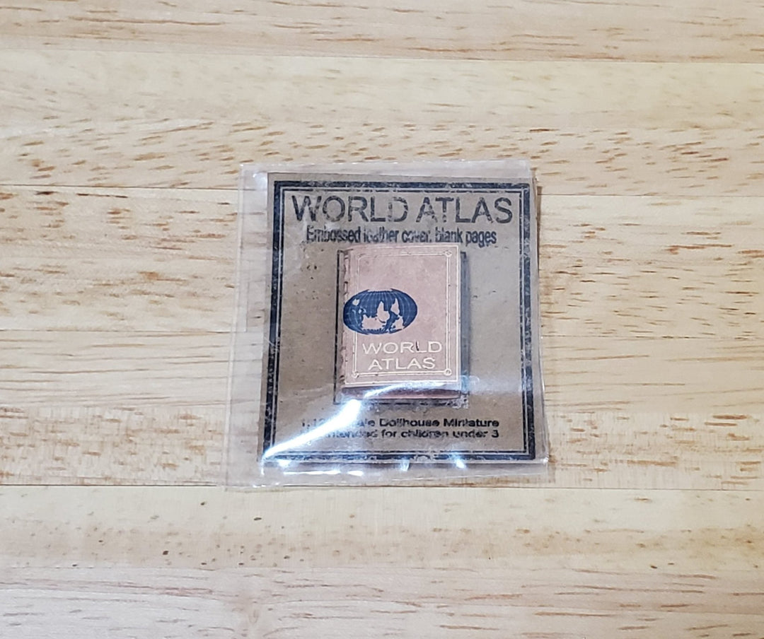 Dollhouse World Atlas Book 1:12 Scale Miniature (blank inside) Handmade - MiniatureCrush
