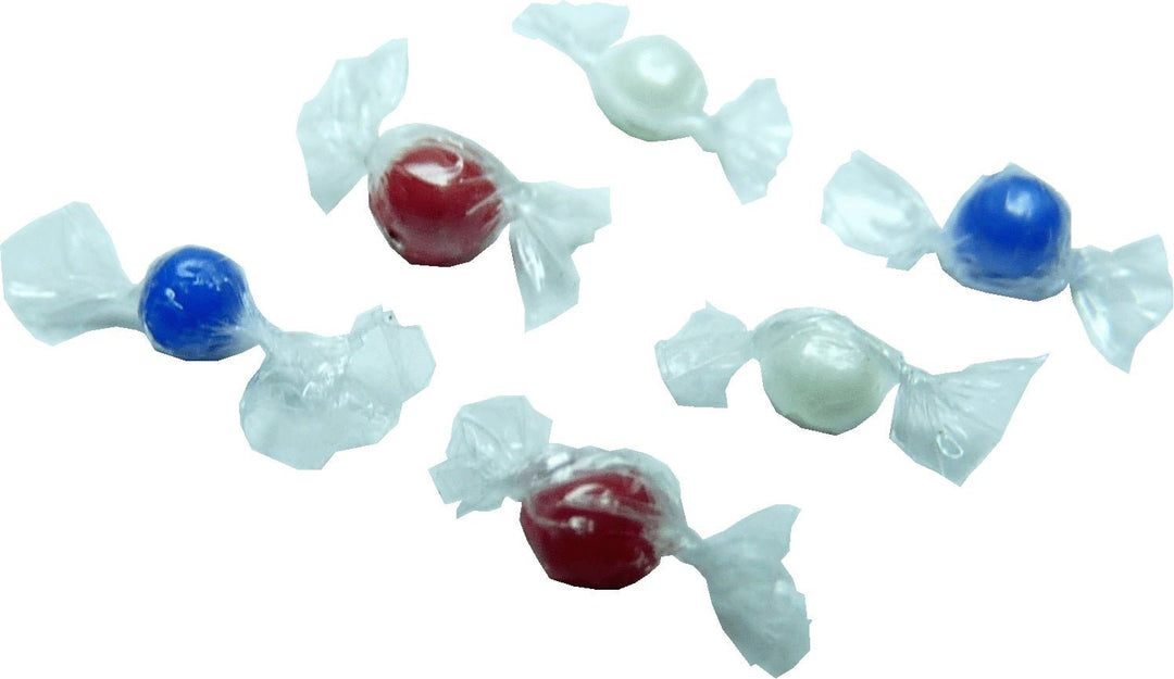 Dollhouse Wrapped Gumballs 4th of July Assorted 1:12 Scale Miniature Food Treats - MiniatureCrush