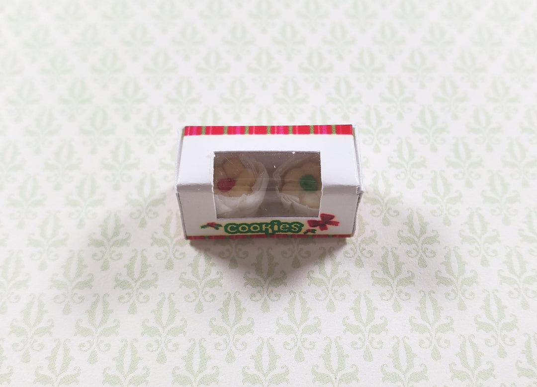 Dollhouse Xmas Cookies in Xmas Window Box 1:12 Scale Miniatures Food Bakery - MiniatureCrush