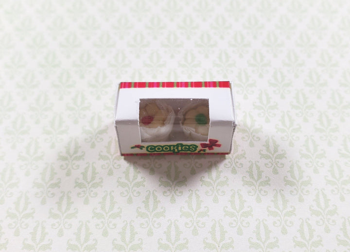 Dollhouse Xmas Cookies in Xmas Window Box 1:12 Scale Miniatures Food Bakery - MiniatureCrush