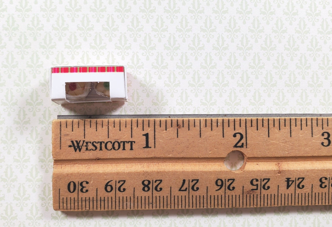 Dollhouse Xmas Cookies in Xmas Window Box 1:12 Scale Miniatures Food Bakery - MiniatureCrush