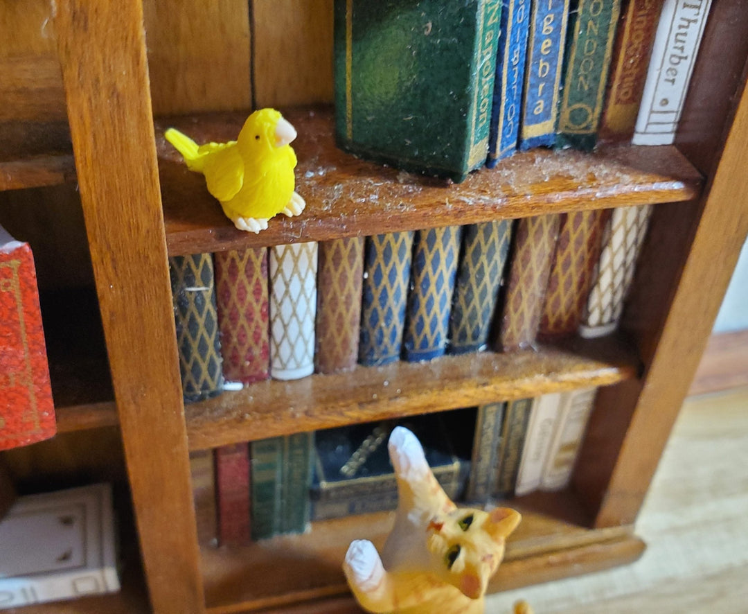 Dollhouse Yellow Bird Canary 1:12 Scale Miniature Pet Animal - MiniatureCrush