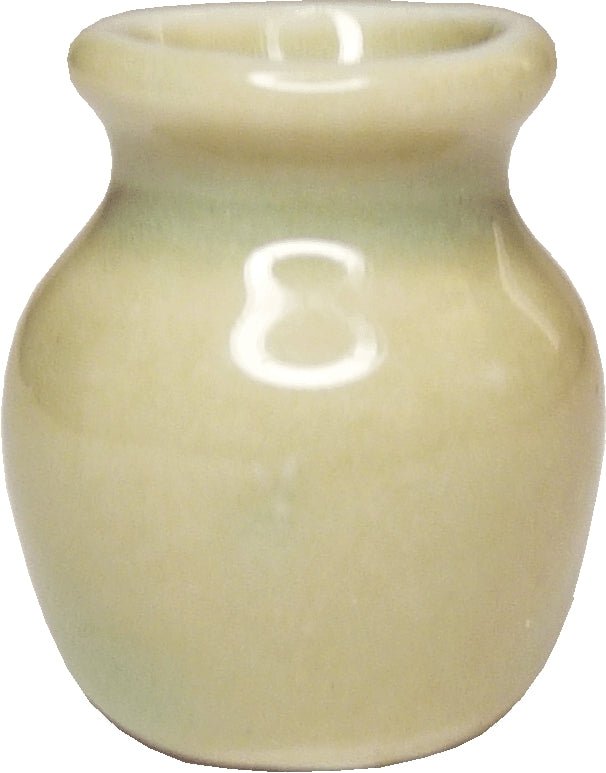 Dollhouse Yellow Green Ceramic Vase or Jar 1:12 Scale Miniature - MiniatureCrush