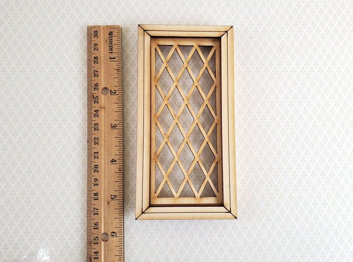 Dollhouse Window Tudor Style Diamond Pane 1:12 Scale Miniature 2114CW