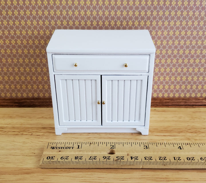 JBM Dollhouse Miniature Lower Kitchen Cabinet White 1:12 Scale Cupboard