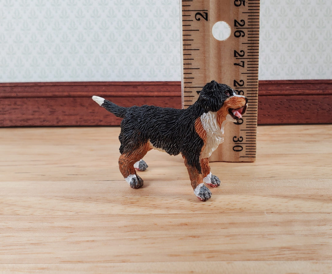 Dollhouse Bernese Mountain Puppy Dog Pet 1:12 Scale Miniature Animal