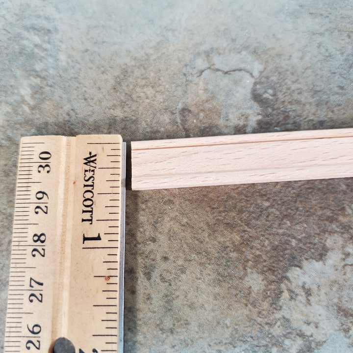 Dollhouse Miniatures Baseboard Trim or Molding w/ Wire Channel 1/2" wide x 18" 1:12 Scale CLA77055