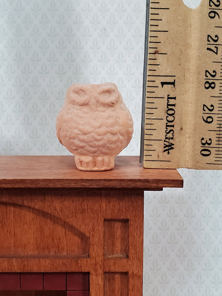 Dollhouse Owl Planters Terra Cotta Pots Set of 2 Unglazed 1:12 Scale Miniatures