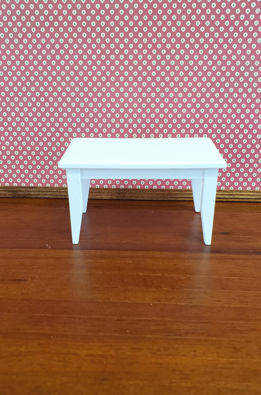 Dollhouse Miniature Small Kitchen or Dining Room Table White 1:12 Scale Furniture