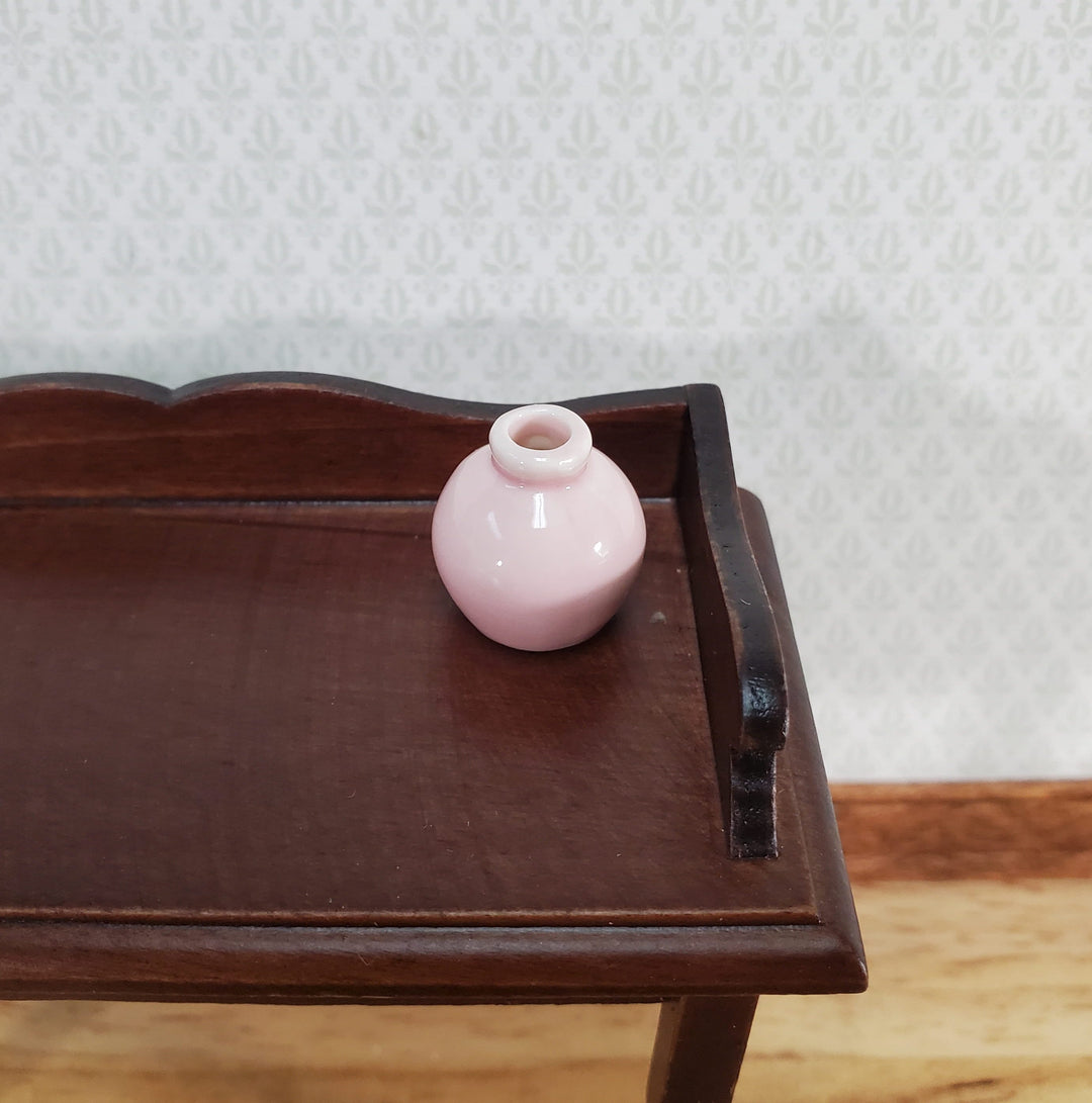 Dollhouse Small Vase or Jug Pink Ceramic for Flowers or Decoration 1:12 Scale Miniature