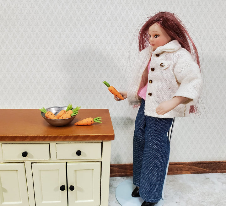 Dollhouse Carrots Set of 5 Vegetables 1:12 Scale Miniatures Kitchen Groceries