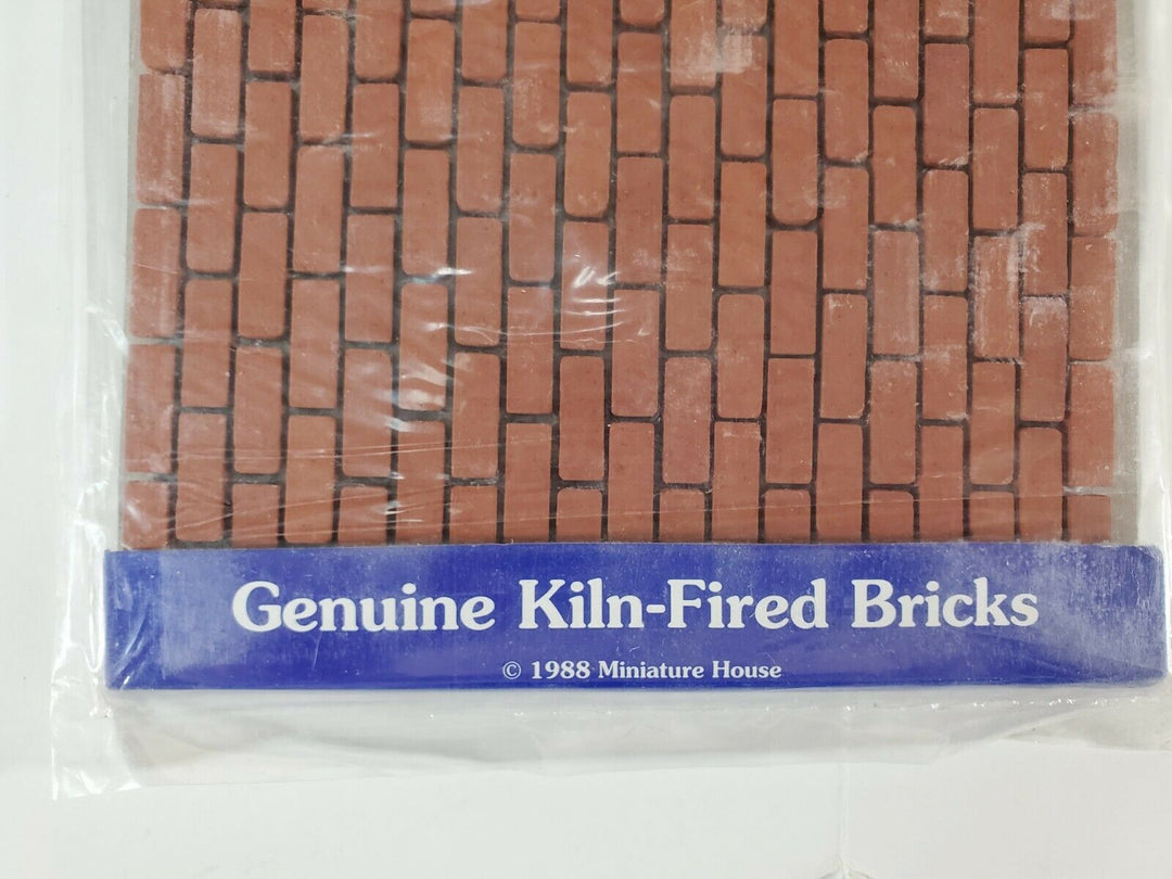 Miniature Red Bricks Kiln Fired Clay 285 Pieces 1:12 Scale Covers 72 sq inches