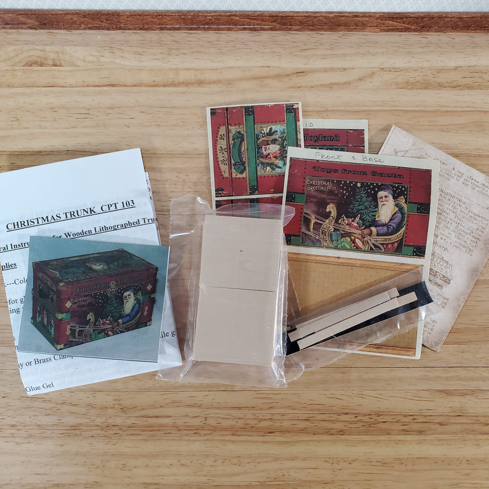 Dollhouse Miniature Trunk KIT Old World Christmas Santa Claus Style 1:12 Scale