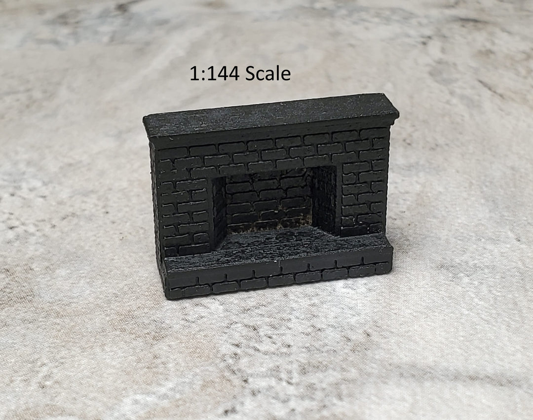 1:144 Scale Fireplace Brick Dollhouse Miniature Black Can be Painted
