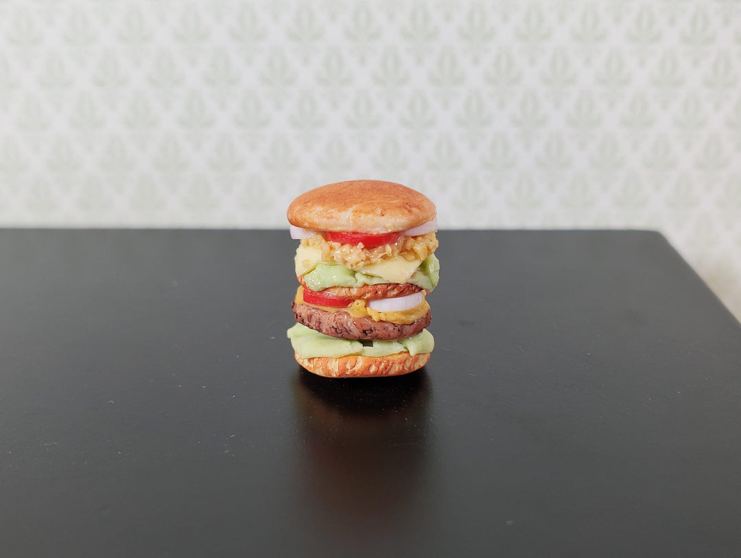 Dollhouse The Works Burger 1:12 Scale Miniature Hamburger Food