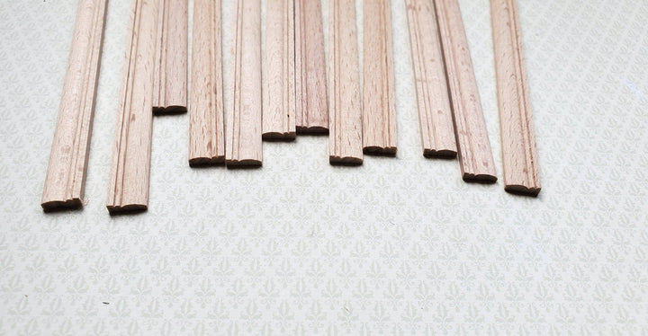 Dollhouse Miniatures Window Casing 6" Trim x12 Pieces Assorted 1:12 Scale Building 70307