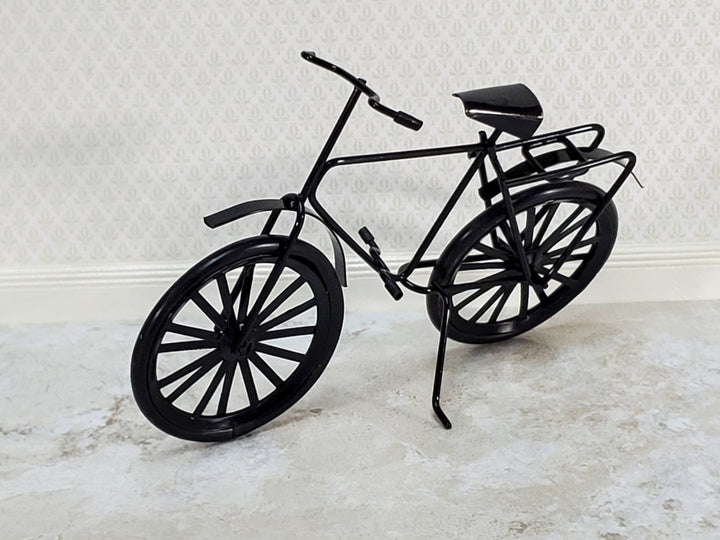 Dollhouse Miniature Bike Bicycle Black Metal 1:12 Scale Modern