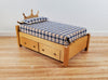 Dollhouse Captains Bed with Ships Wheel Headboard 1:12 Scale Bedroom Furniture