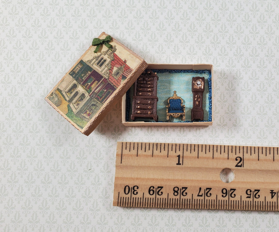 Dollhouse 1:144 Toy Furniture in Gift Box Handmade 1/12 Scale Miniature Present